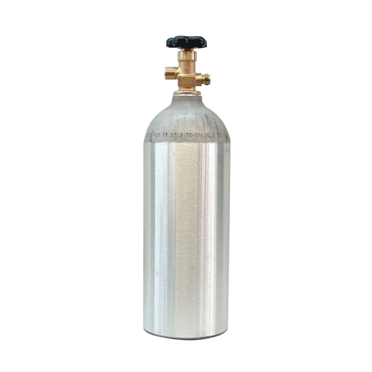 Thunderbird CO2 Cylinder, 5 lb, Sherwood Valve, No Handle, Empty