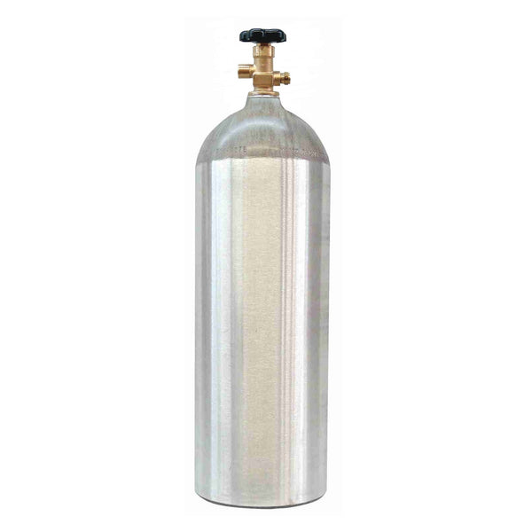 Thunderbird CO2 Cylinder, 10 lb, Sherwood Valve, No Handle, Empty