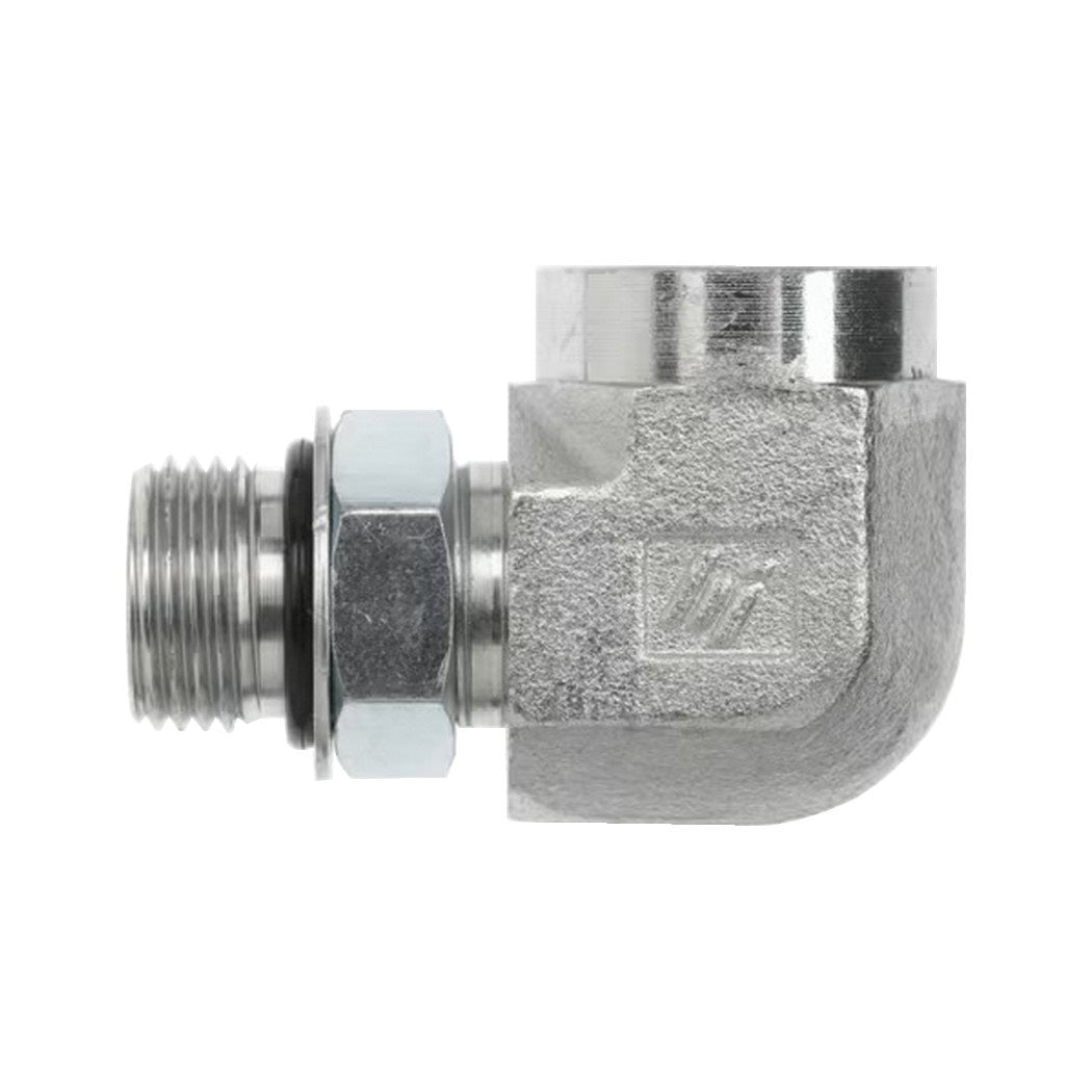 High Pressure 90° Elbow Fitting, 7/16"-20 SAE Female x 7/16"-20 SAE Male