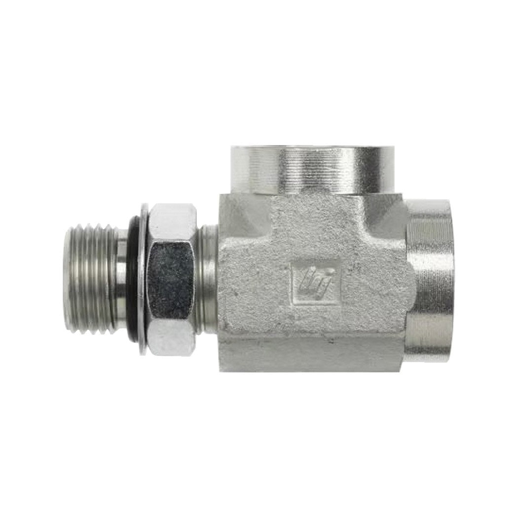 High Pressure Tee Fitting, 7/16"-20 SAE Male x 7/16"-20 SAE Female