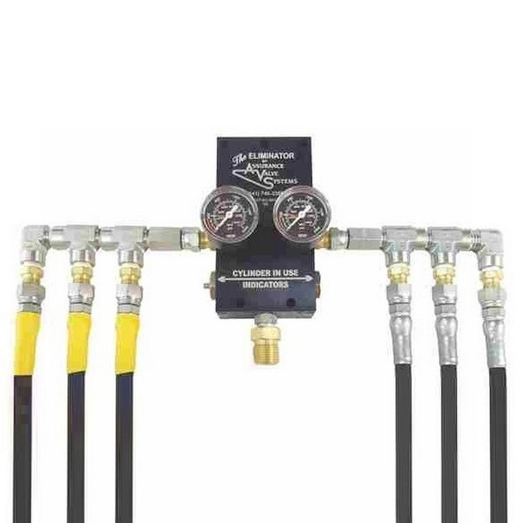 Assurance Valve Eliminator N2 Auto Changeover with Hoses, 6 Cylinders