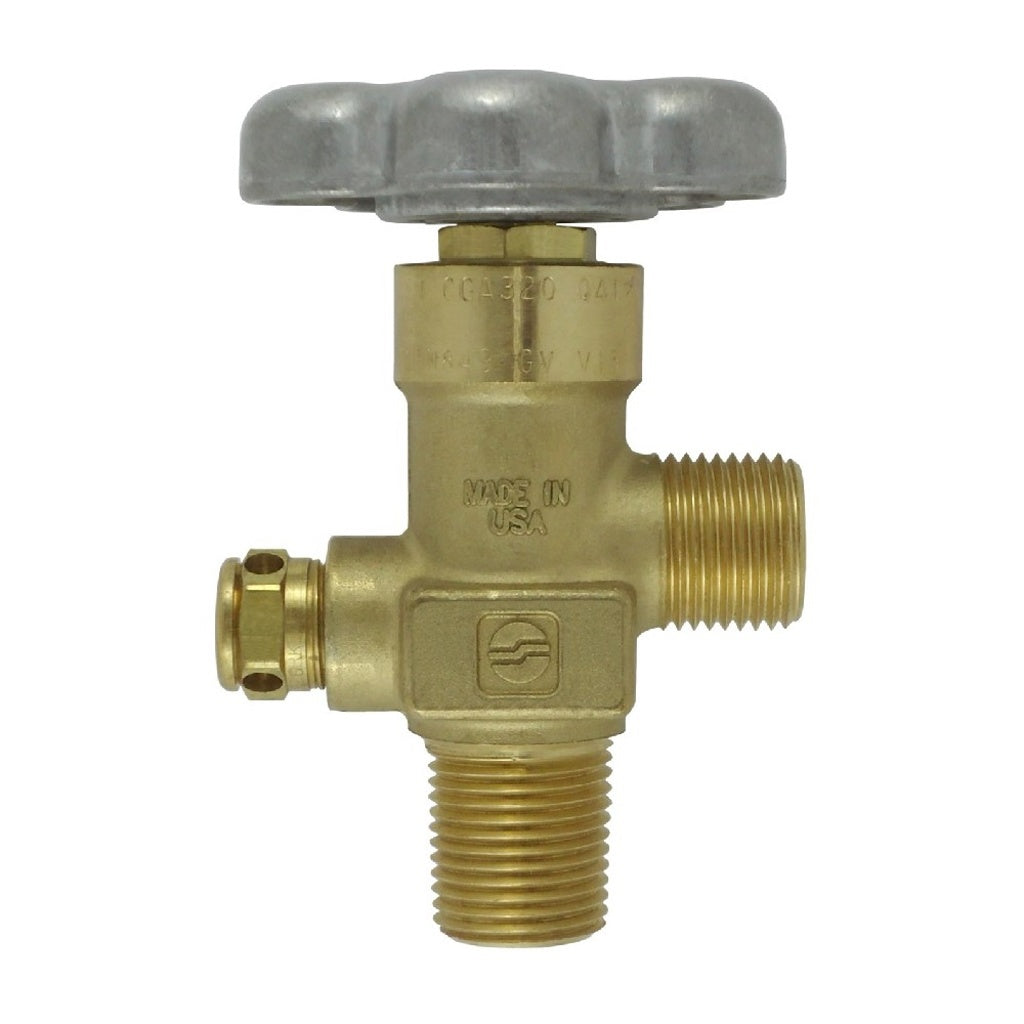 Sherwood CO2 Valve, 1/2" NGT, 3000 PSI, CGA320