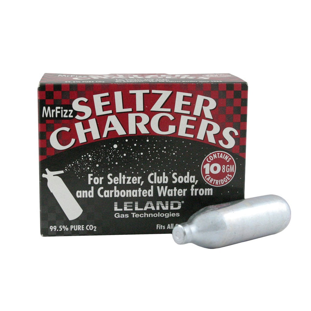 Leland CO2 Cartridges for Soda Siphons, Box with 10 x 8 gm Cartridges