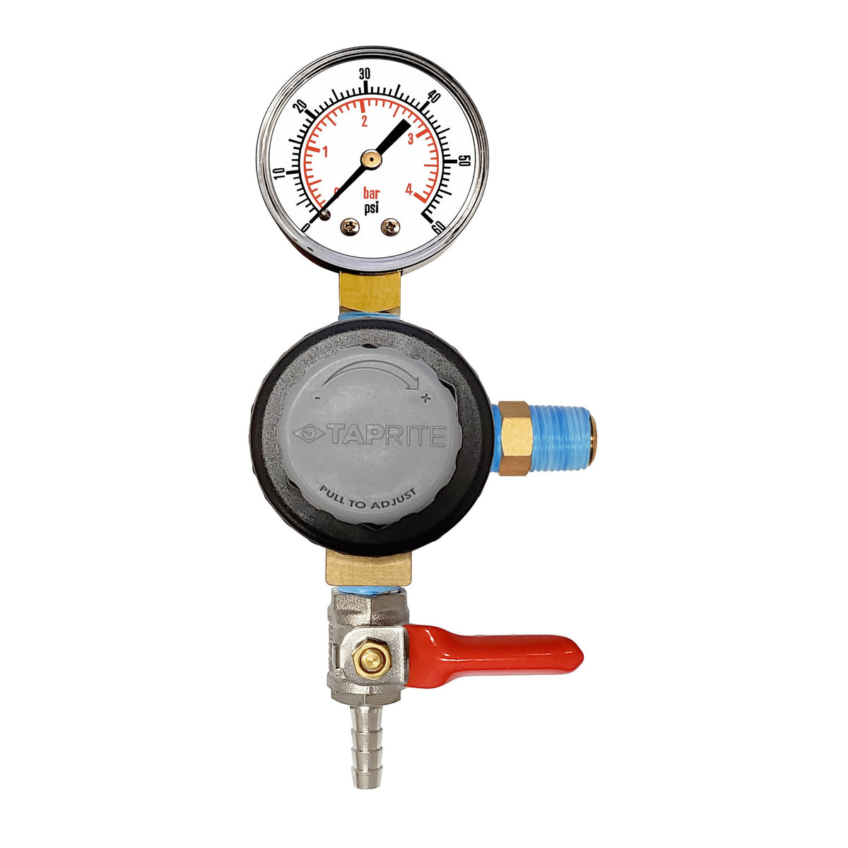 Taprite Add-A-Regulator, 1/4"Ball Shutoff with Check Valve, 60:Open