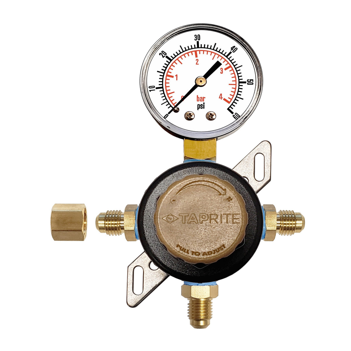 Taprite Secondary/Pass Thru Regulator, 1/4" Male Flare with Check Valve, 60:Universal