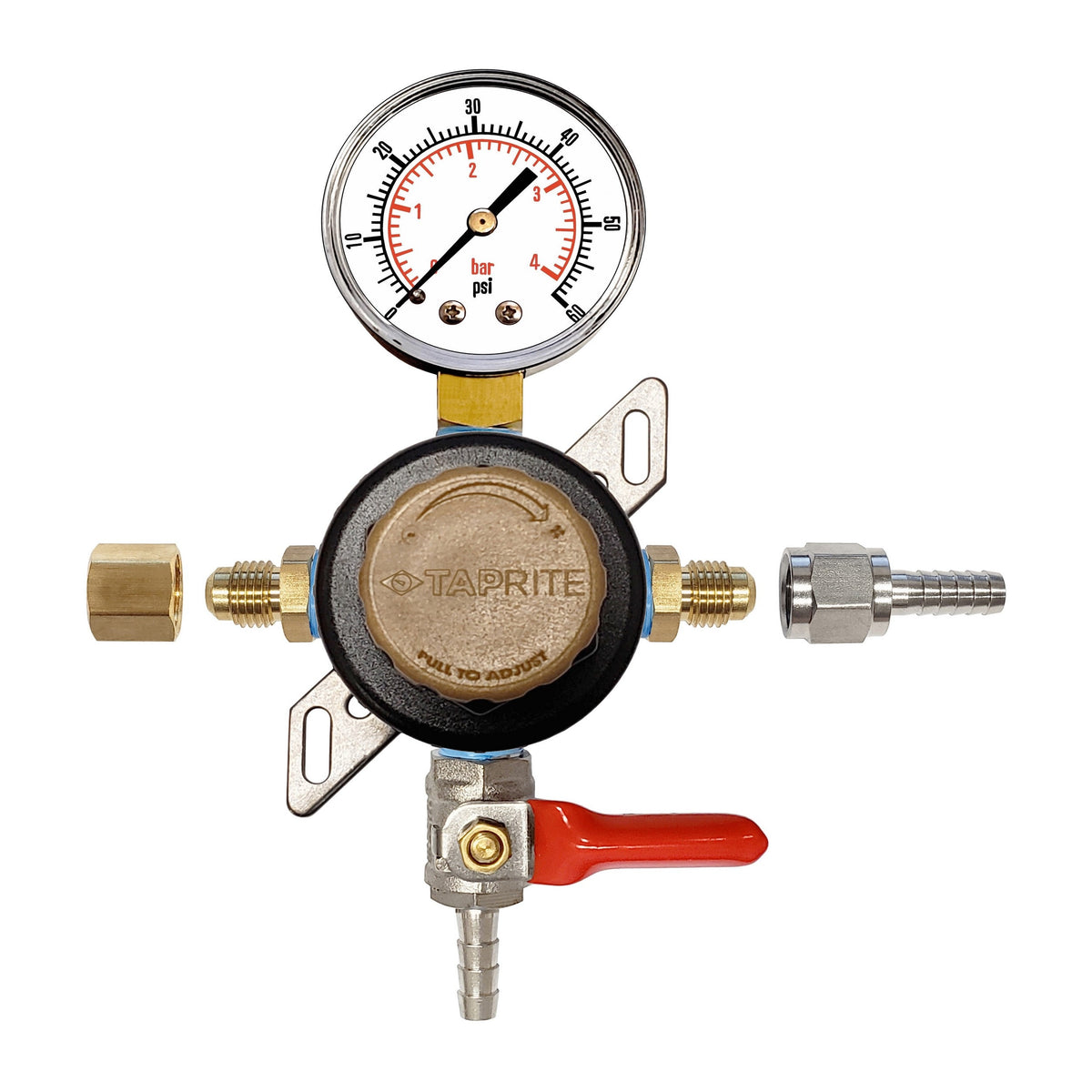 Taprite Secondary/Pass Thru Regulator, 1/4" Ball Shutoff with Check Valve, 60:Universal