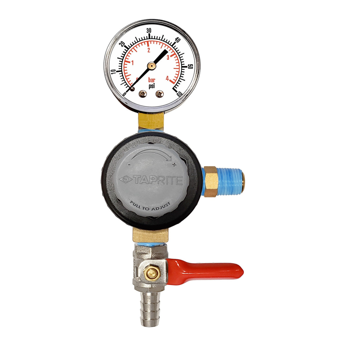 Taprite Add-A-Regulator, 3/8" Ball Shutoff with Check Valve, 60:Open