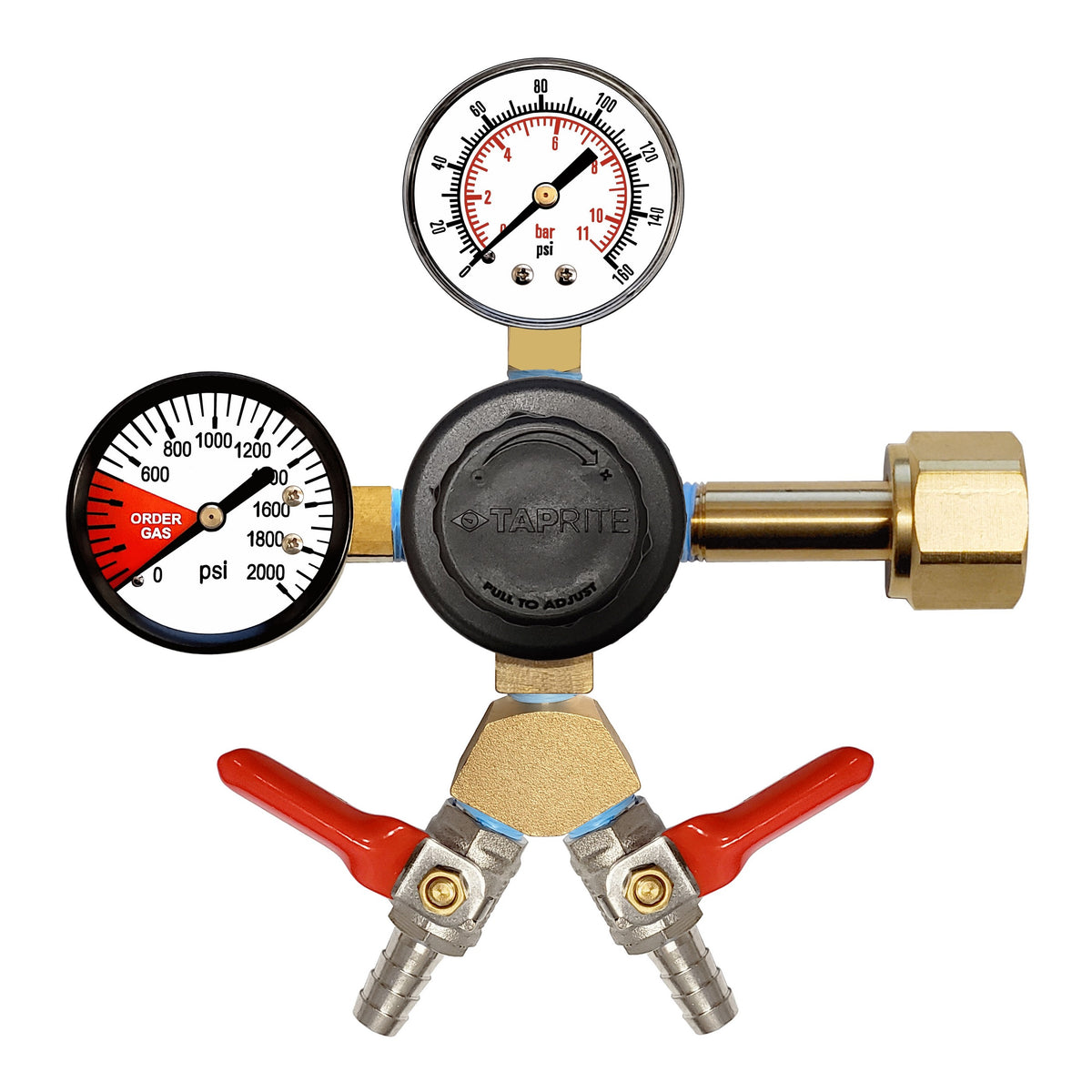 Taprite CO2 Regulator, Y-3/8"B-Shutoff-W/Check 160:2000 (Tap)