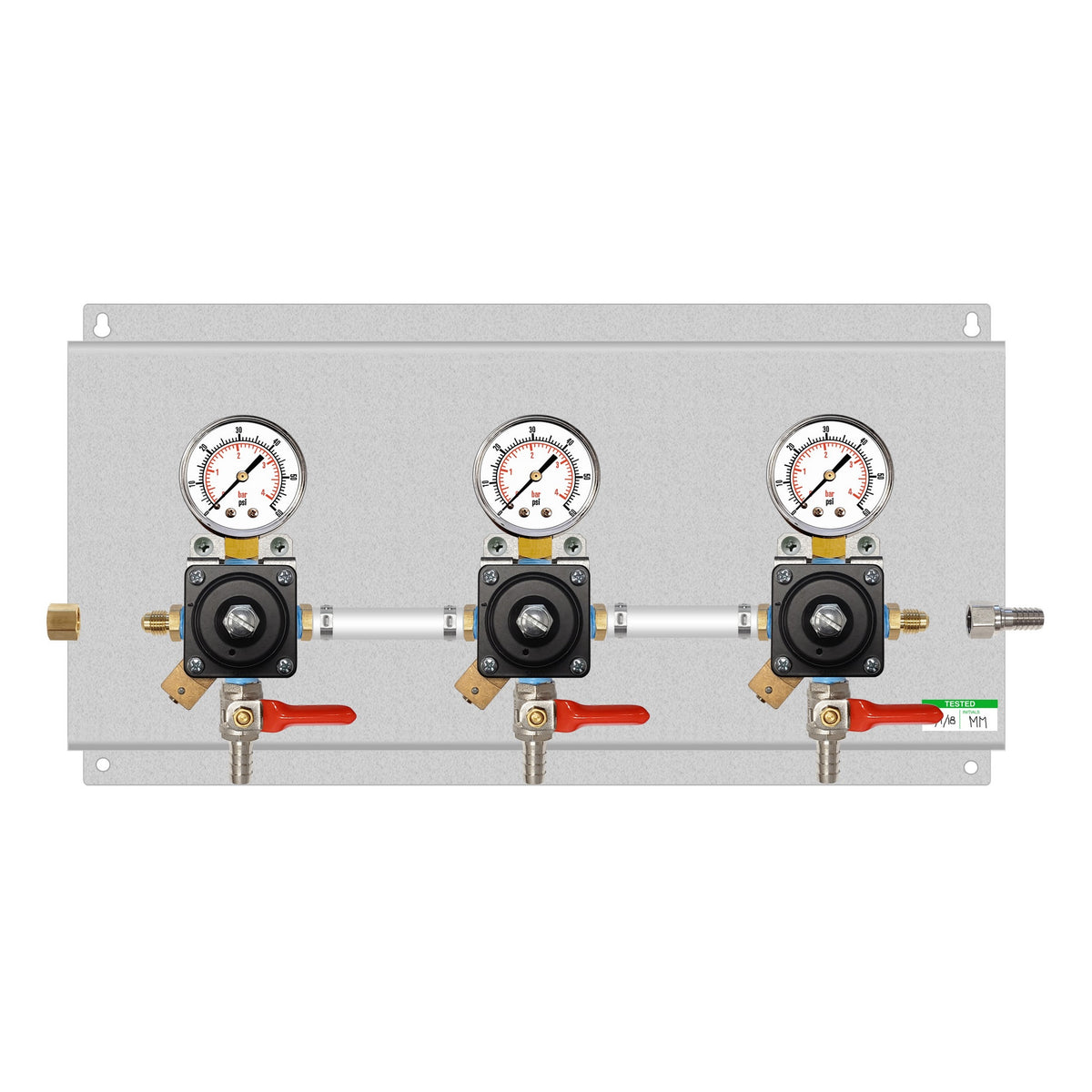 Assembled Panel with 3 Cornelius Secondary Regulators, No Brackets or Lines Included