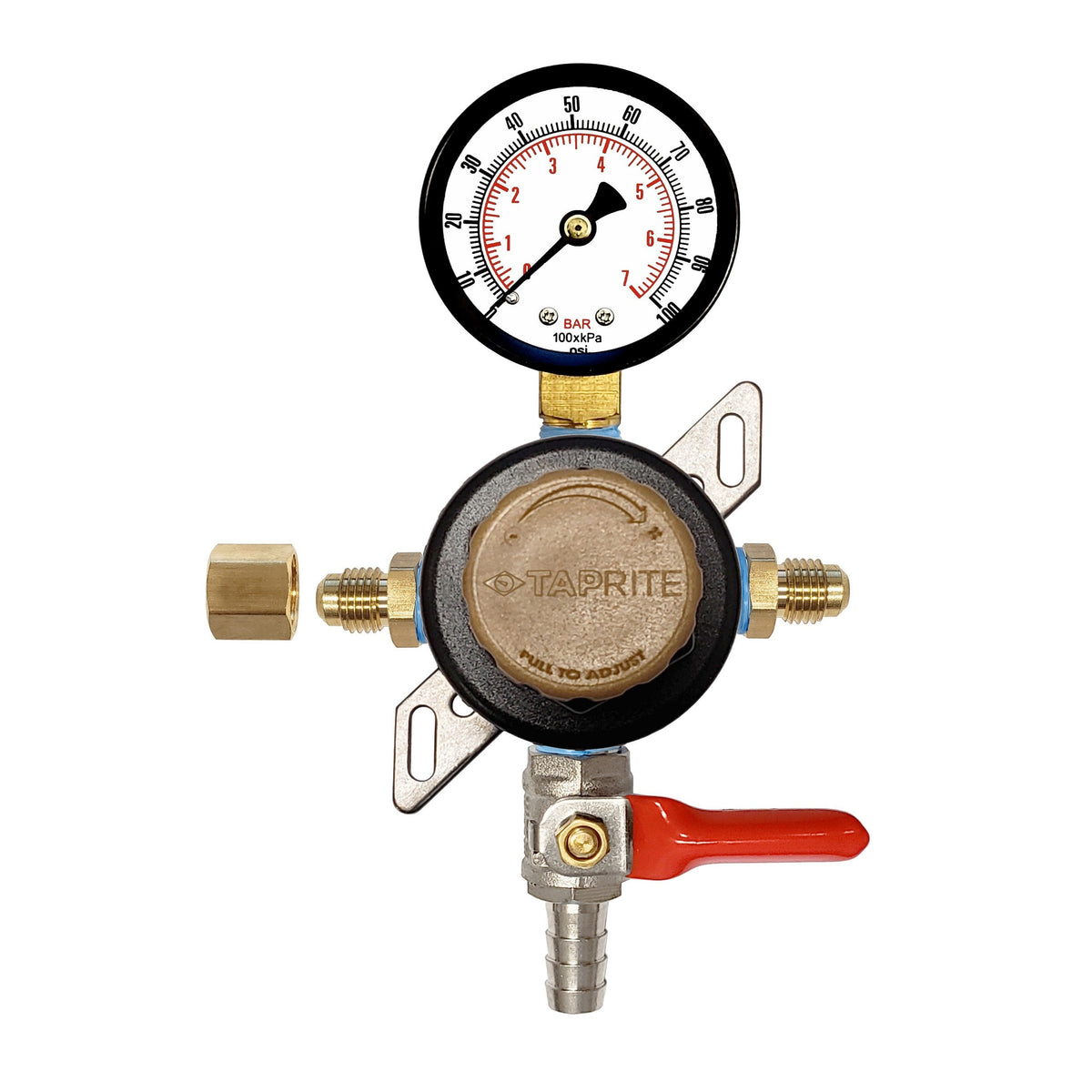 Taprite Secondary/Pass Thru Regulator, 3/8" Ball Shutoff with Check Valve, 100:Universal