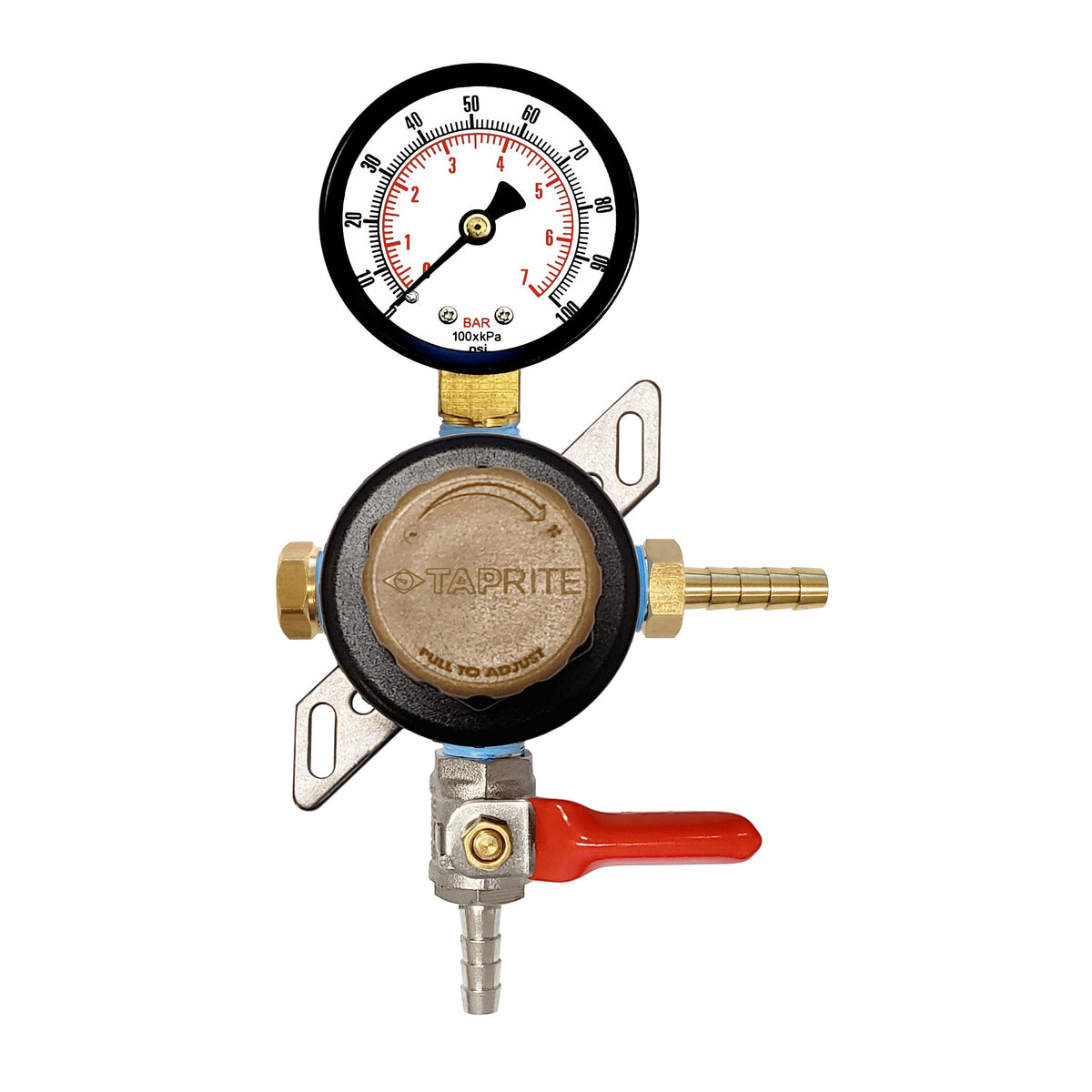 Taprite Secondary Regulator, 1/4"B-Shutoff-W/Check 100:Plug (Tap)