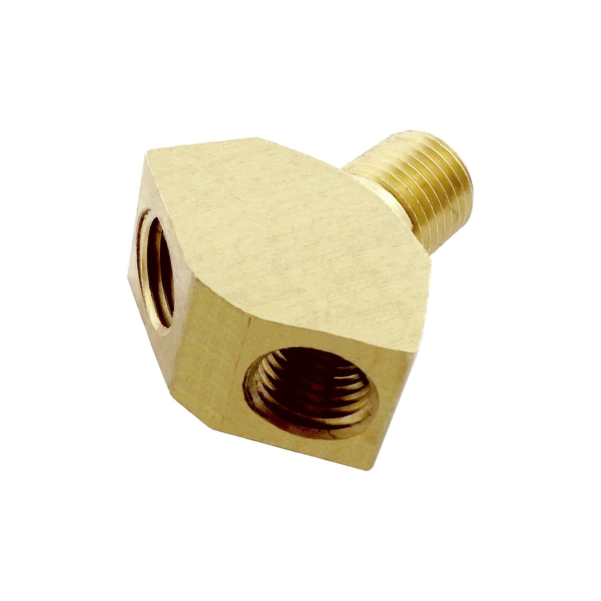 Wye, 1/4" Male Pipe Thread x 1/4" Female Pipe Thread x 1/4" Female Pipe Thread Brass