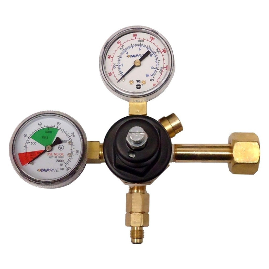 Taprite Economy CO2 Regulator, 1/4" Male Flare with Check Valve, 160:2000