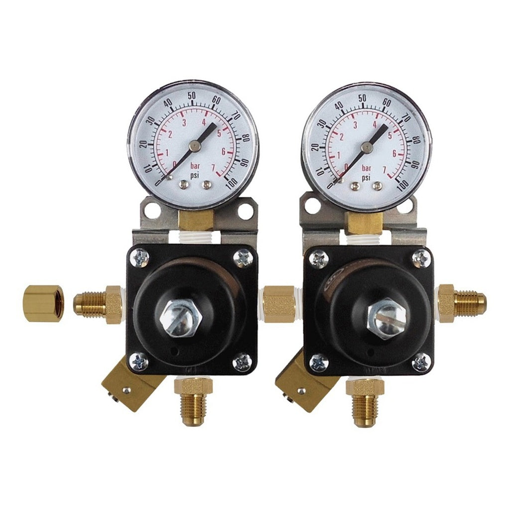 Cornelius Double Secondary/Pass Thru Regulator, 1/4" Male Flare with Check Valve, 100/100:Universal
