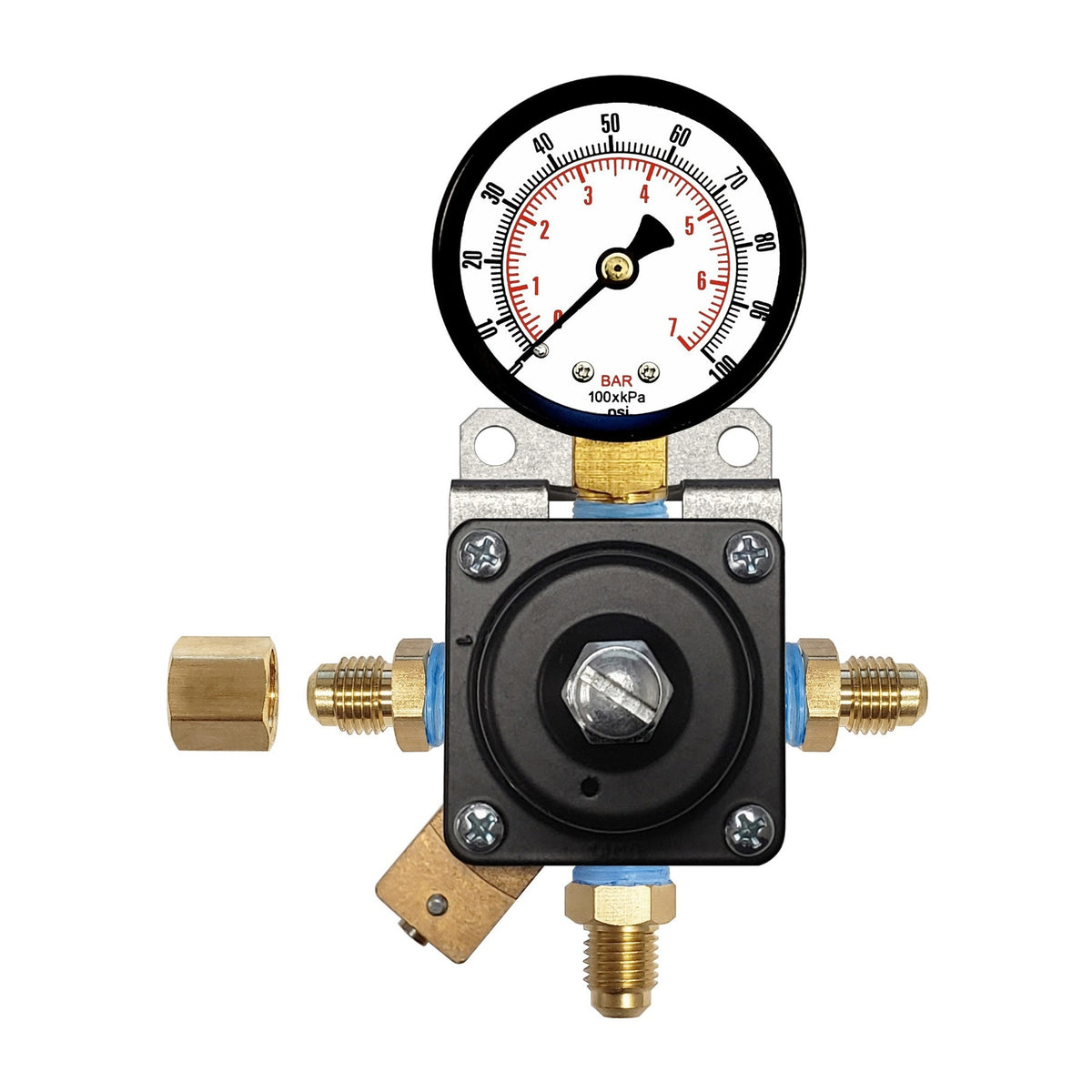 Cornelius Secondary/Pass Thru Regulator, 1/4" Male Flare with Check Valve, 100:Universal