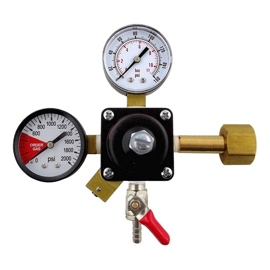 Cornelius CO2 Regulator, 1/4" Ball Shutoff with Check Valve, 160:2000