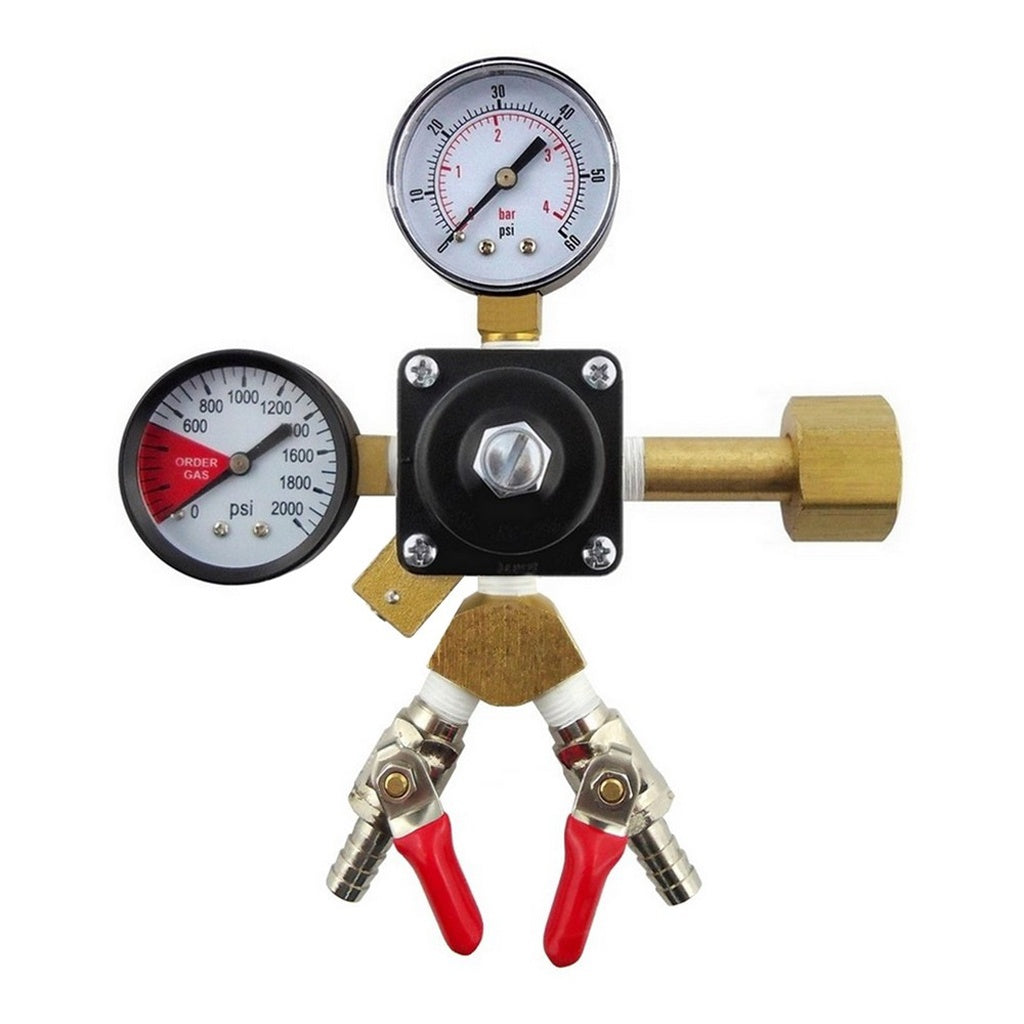 Cornelius CO2 Regulator with Y Fitting, 3/8" Ball Shutoff with Check Valve, 60:2000