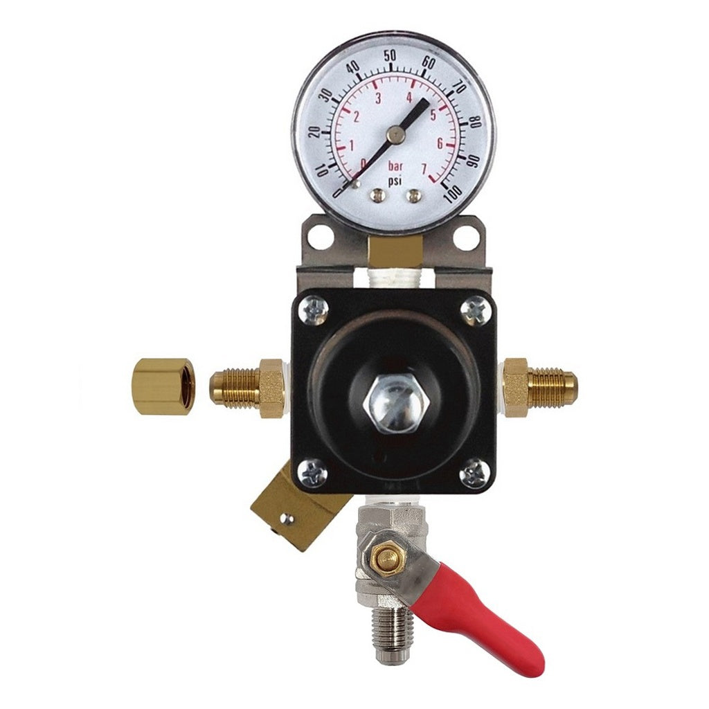 Cornelius Secondary/Pass Thru Regulator, 1/4" Male Flare Shutoff with Check Valve, 100:Universal