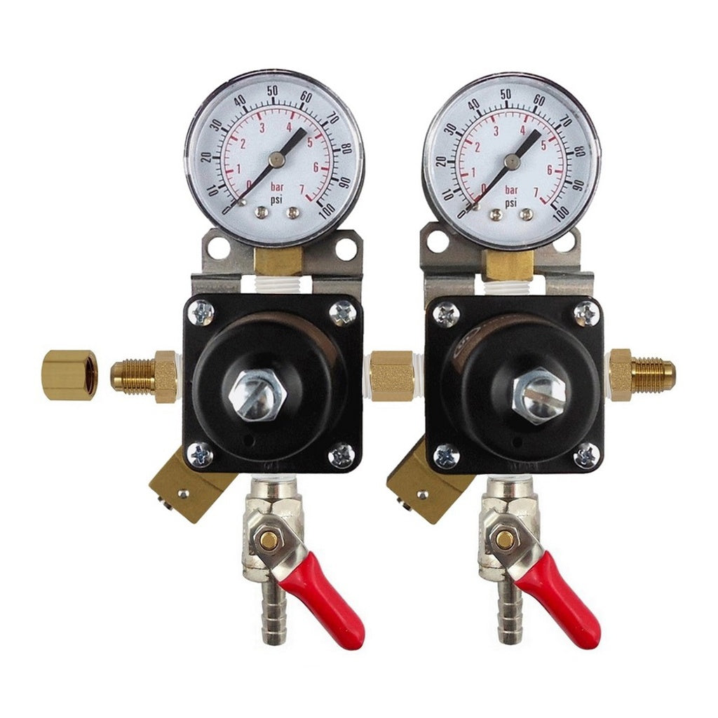 Cornelius Double Secondary/Pass Thru Regulator, 1/4" Ball Shutoff with Check Valve, 100/100:Universal