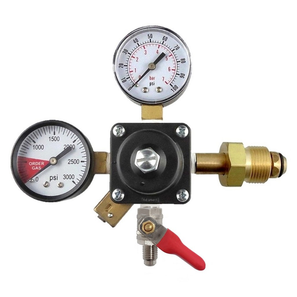 Cornelius Nitrogen Regulator, 1/4" Male Flare Shutoff with Check Valve, 100:3000