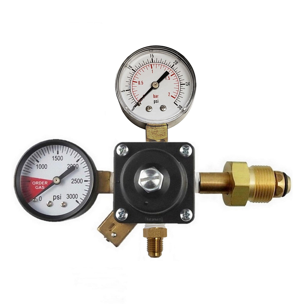 Cornelius Nitrogen Regulator, 1/4"MFL-W/Check 30:3000 (Corn)