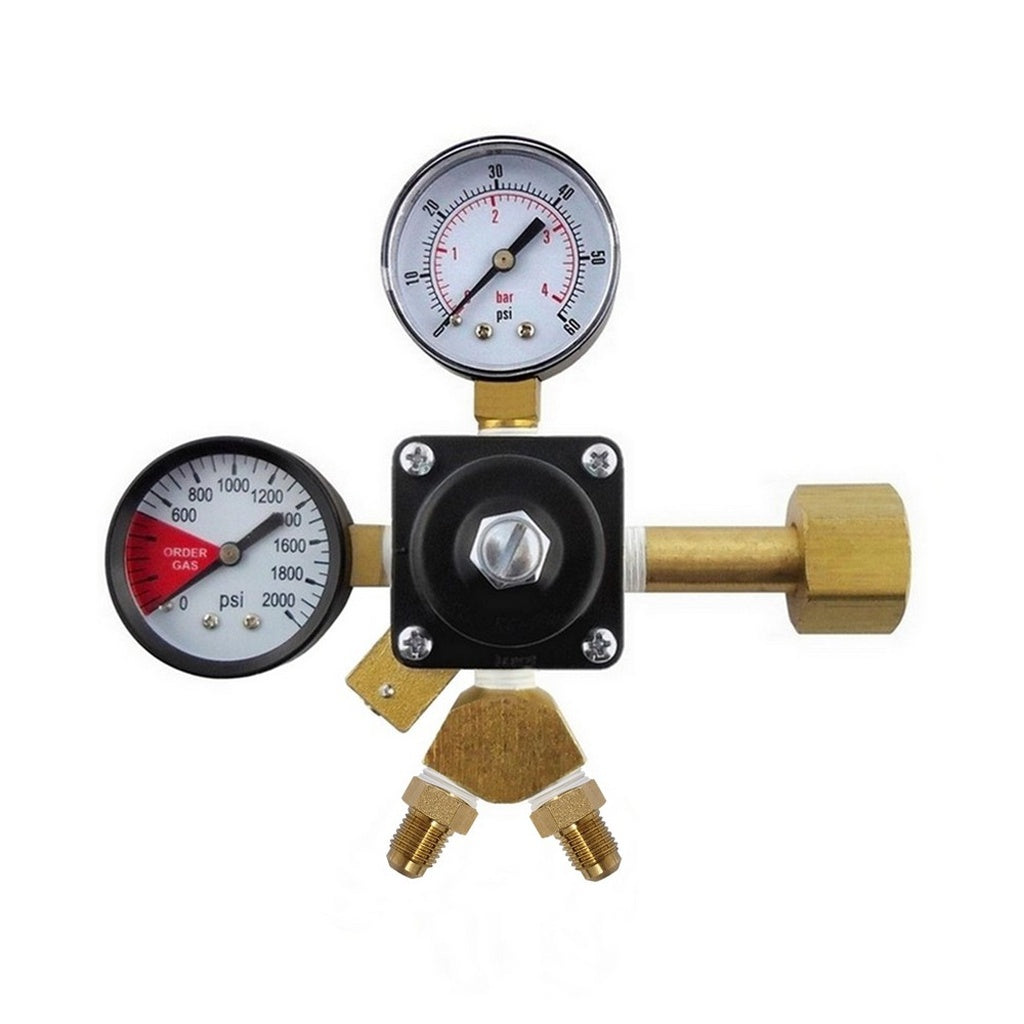Cornelius CO2 Regulator with Y Fitting, 1/4" Male Flare with Check Valve, 60:2000