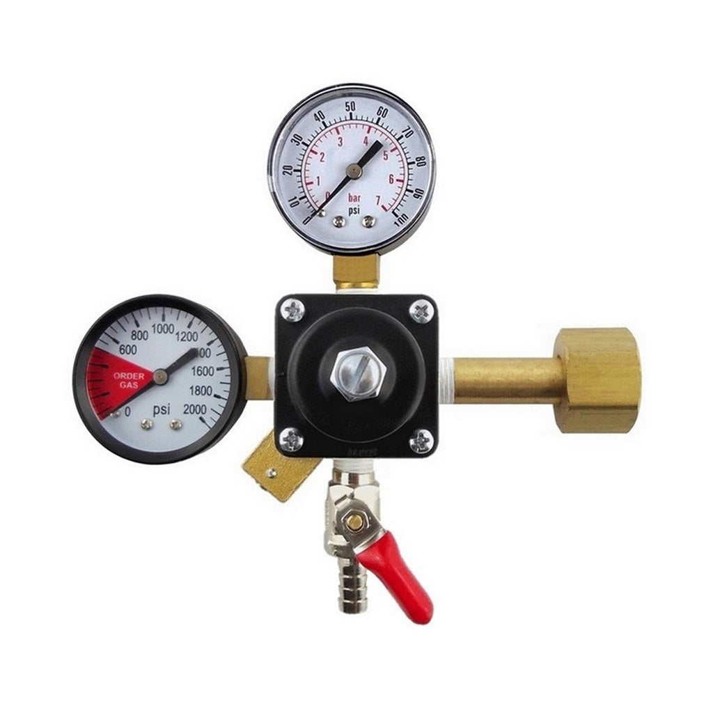 Cornelius CO2 Regulator, 3/8" Ball Shutoff with Check Valve, 100:2000