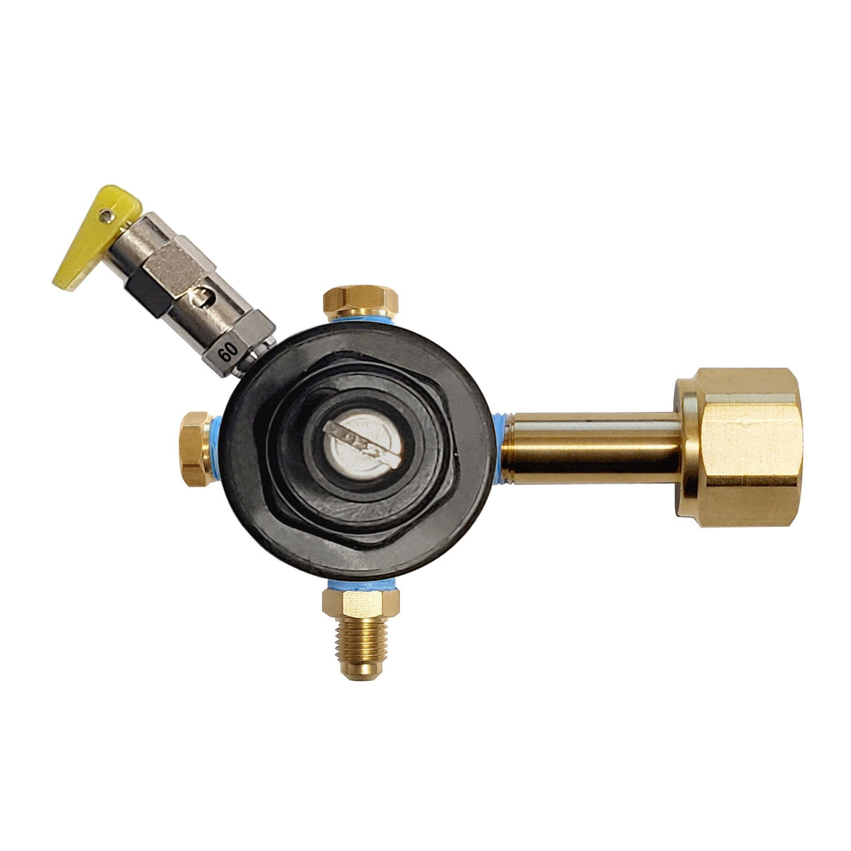 CM Becker CO2 Regulator, 1/4" Male Flare with Check Valve