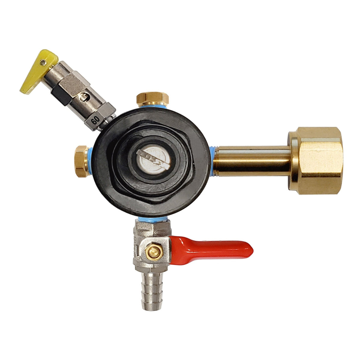 CM Becker CO2 Regulator, 3/8" Ball Shutoff with Check Valve