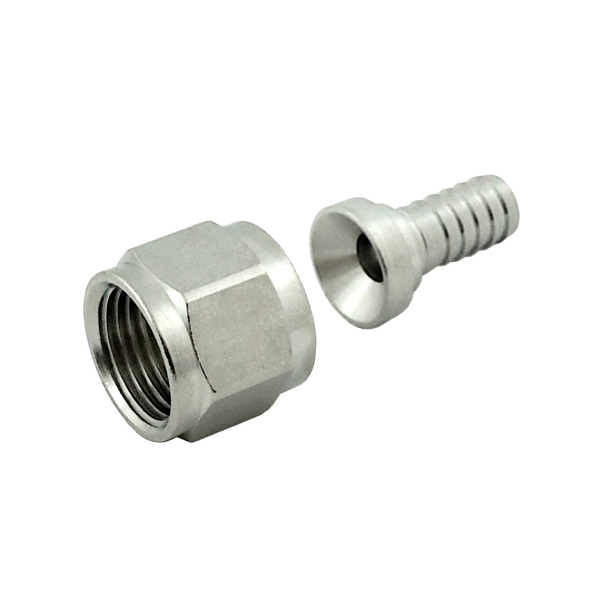 Swivel Nut & Stem Set 1/2" Female Flare Nut x 3/8" B Stainless Steel
