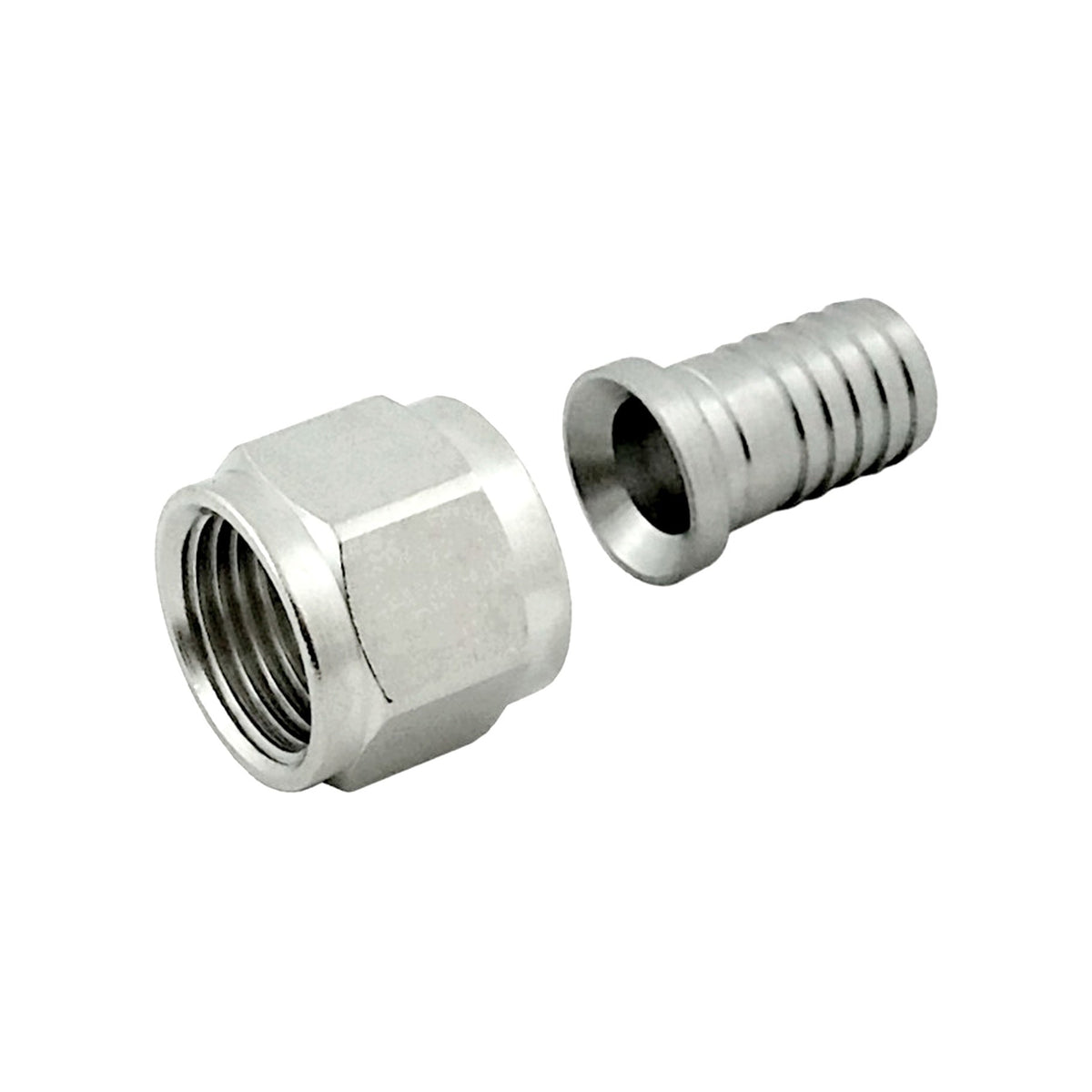 Swivel Nut & Stem Set 1/2" Female Flare Nut x 1/2" B Stainless Steel