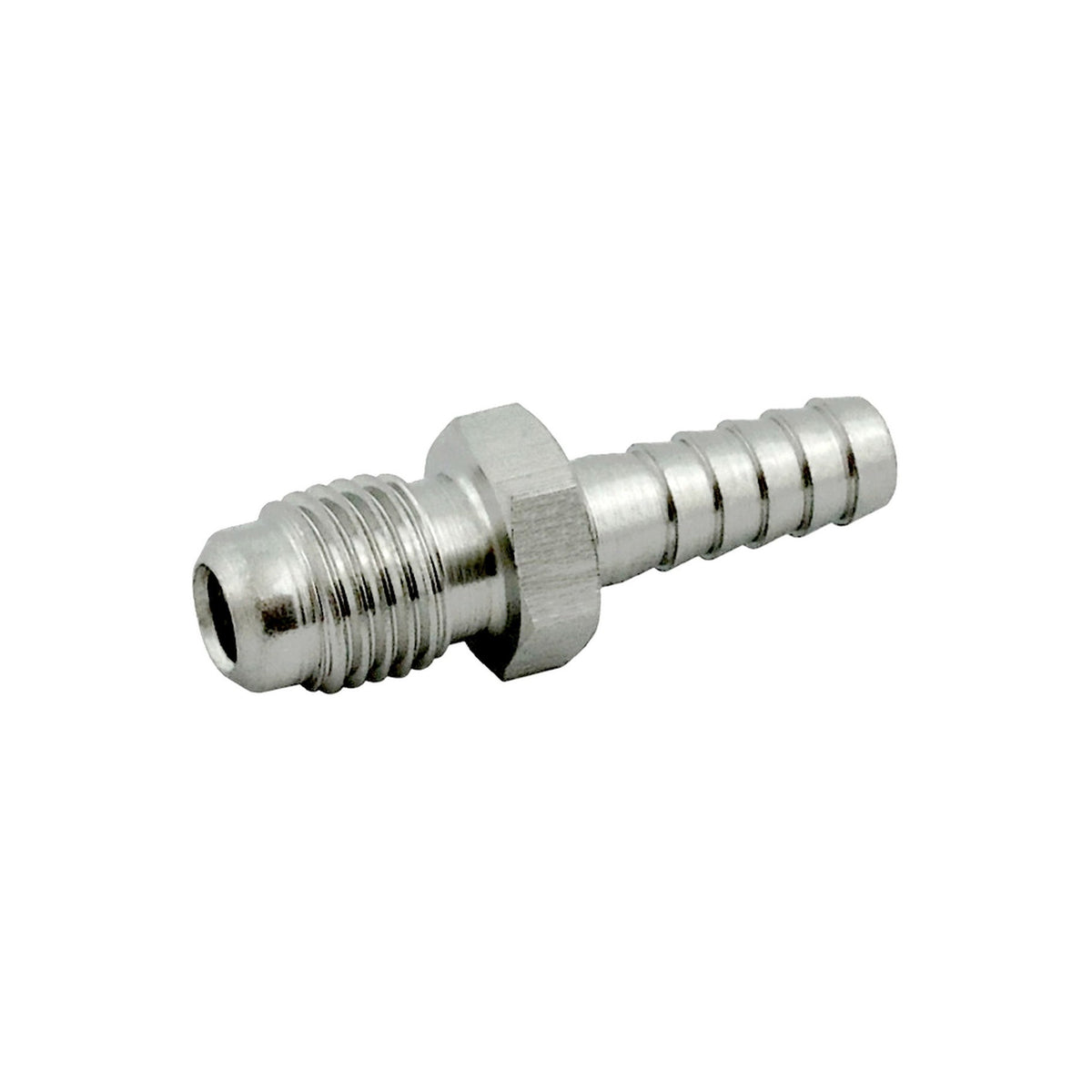 Hose Stem, 1/4" Male Flare x 1/4" B 304 Stainless Steel