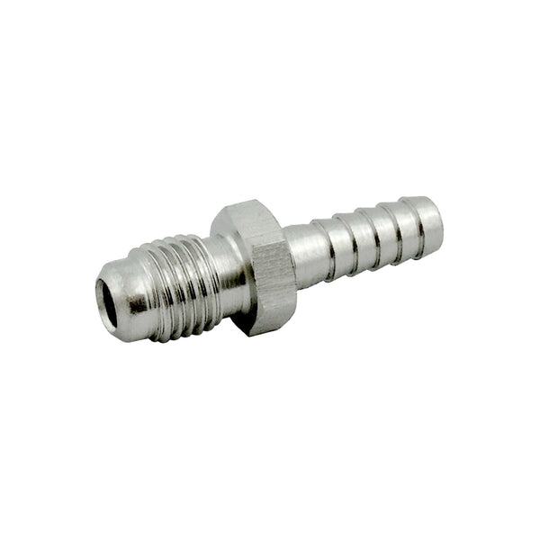 Hose Stem, 1/4" Male Flare x 1/4" B 304 Stainless Steel