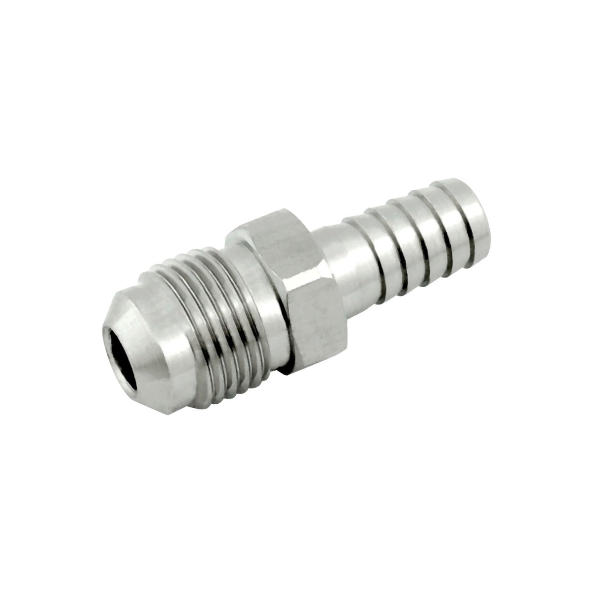 Hose Stem, 3/8" Male Flare x 3/8" B 304 Stainless Steel