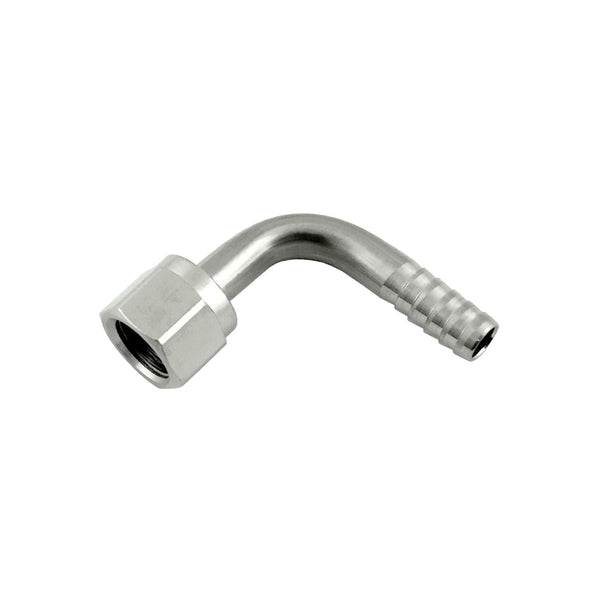 90° Swivel Elbow, 1/4" B x 1/4" Female Flare 304 Stainless Steel