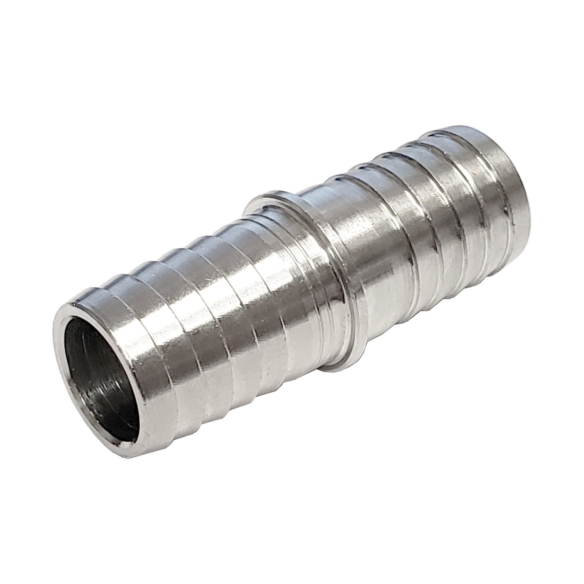 Splicer, 1/2" Barb x 1/2" Barb, 304 Stainless Steel