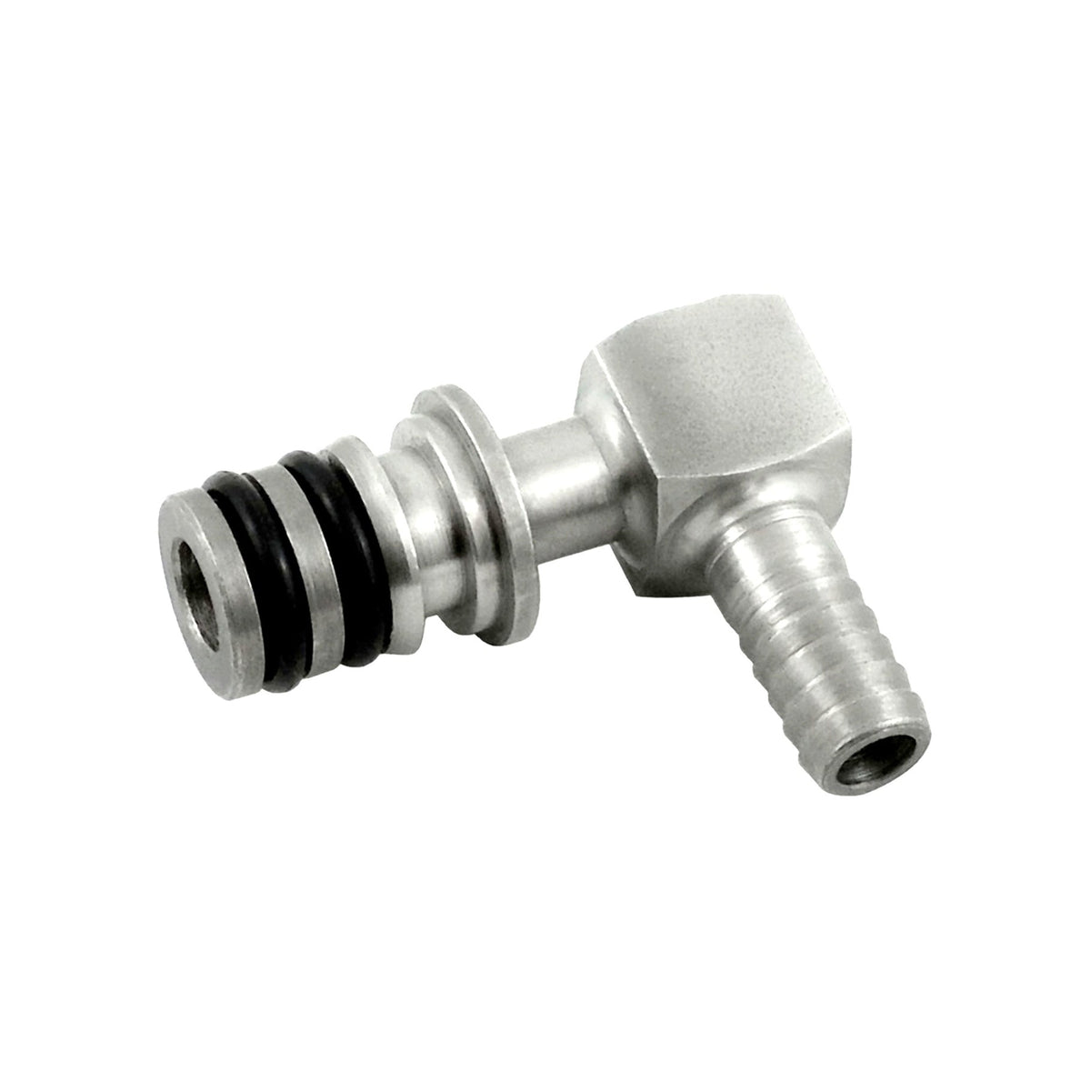 90° Water Inlet, For Shurflo/Mccanns Wtr Bstr, 3/8" B Stainless Steel