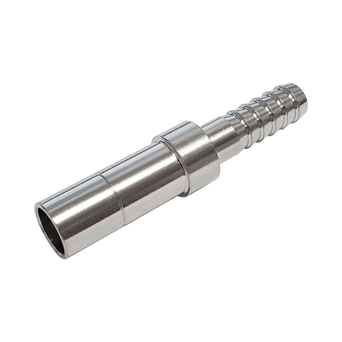 Push-In Adapter, 1/4" B x 3/8" Push-In Stem Stainless Steel