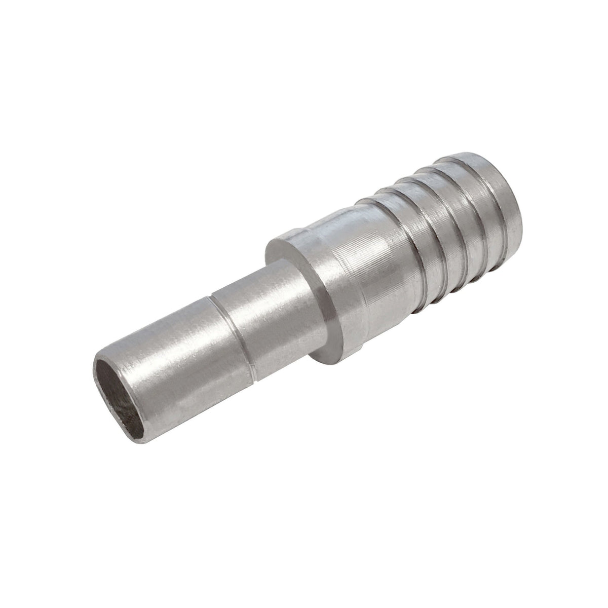 Push-In Adapter, 1/2" B x 3/8" Push-In Stem Stainless Steel