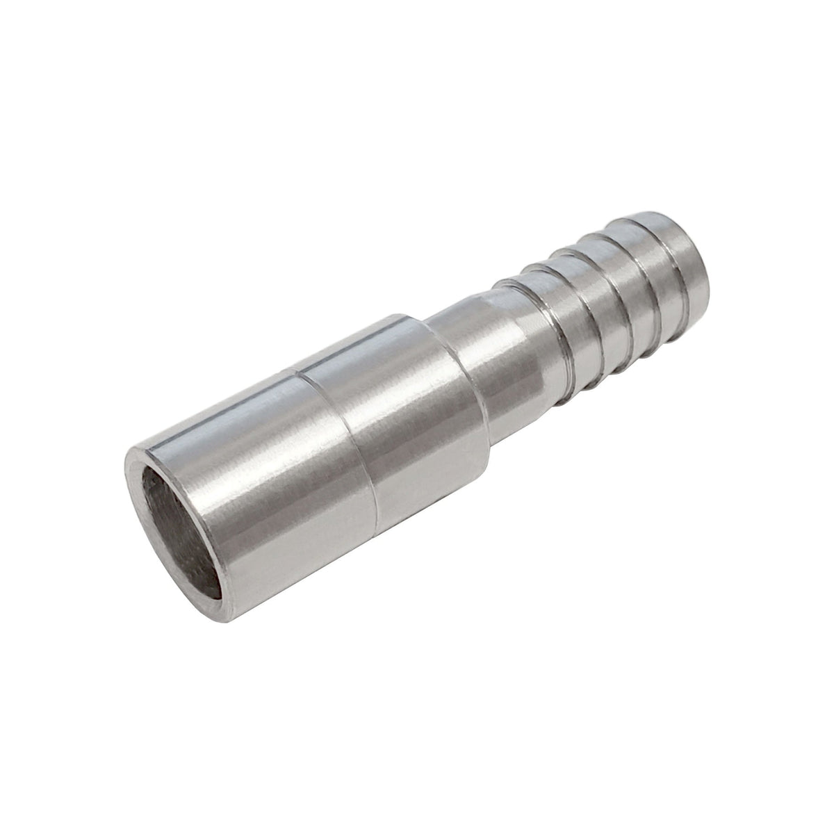 Push-In Adapter, 3/8" B x 1/2" Push-In Stem Stainless Steel