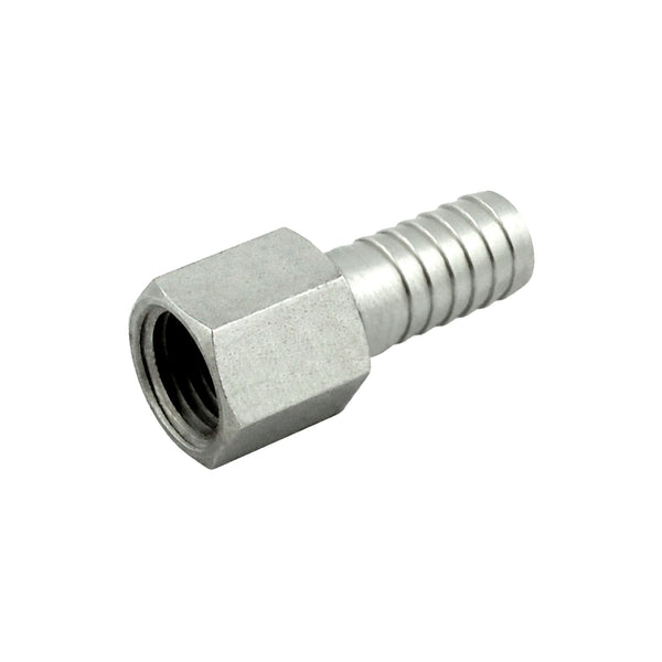 Hex Adapter, 1/4" Female Pipe Thread x 3/8" B 304 Stainless Steel