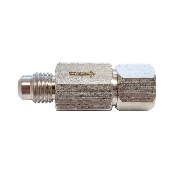 Check Valve, 1/4" Male Flare > 1/4" Female Flare, 304 Stainless Steel