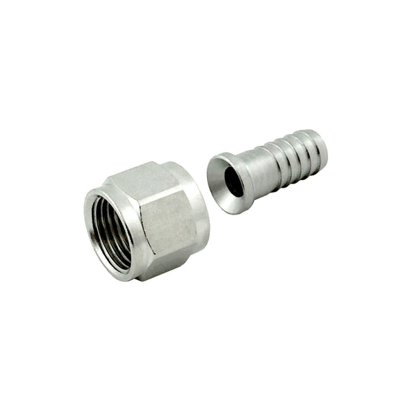 Swivel Nut & Stem Set, 3/8" Female Flare Nut x 3/8" B 304 Stainless Steel