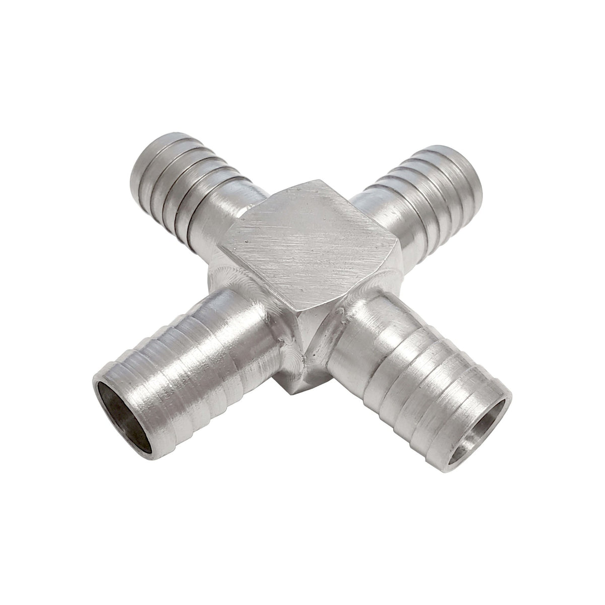 Cross, 1/2" B x 1/2" B Stainless Steel