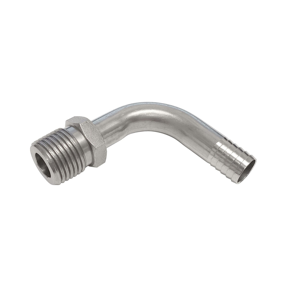 90° Adapter, 1/2" B x 1/2" Male Pipe Thread Stainless Steel