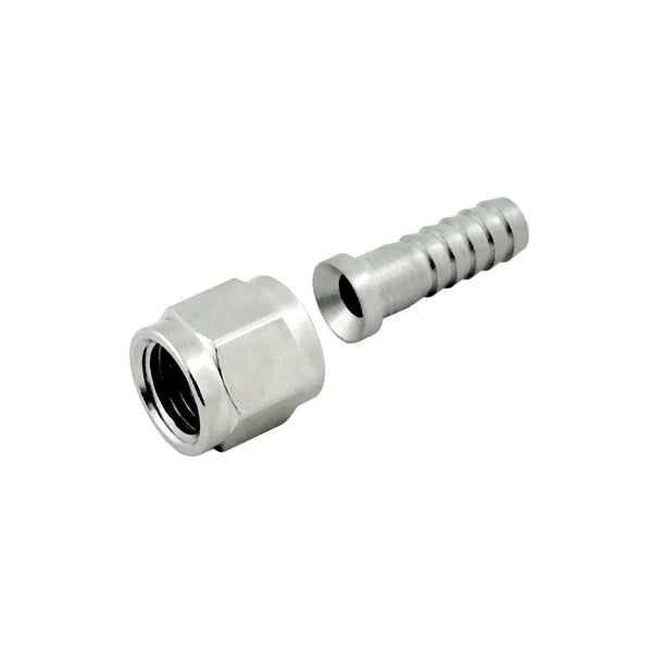 Swivel Nut & Stem Set 1/4" Female Flare Nut x 5/16" B 304 Stainless Steel