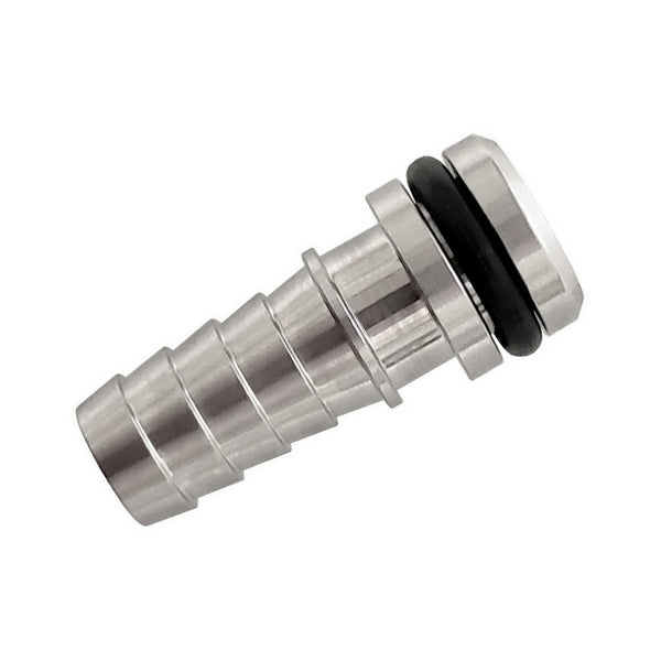 Liquid Fitting for Flojet Gas Pumps, 3/8" Barb, Stainless Steel