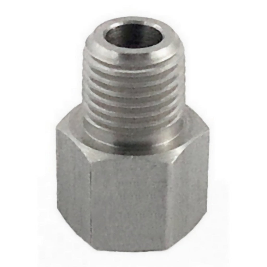 Tank Adapter-Corn/AEB 19/32"-18 UNF x 1/4" Male Pipe Thread 304 Stainless Steel