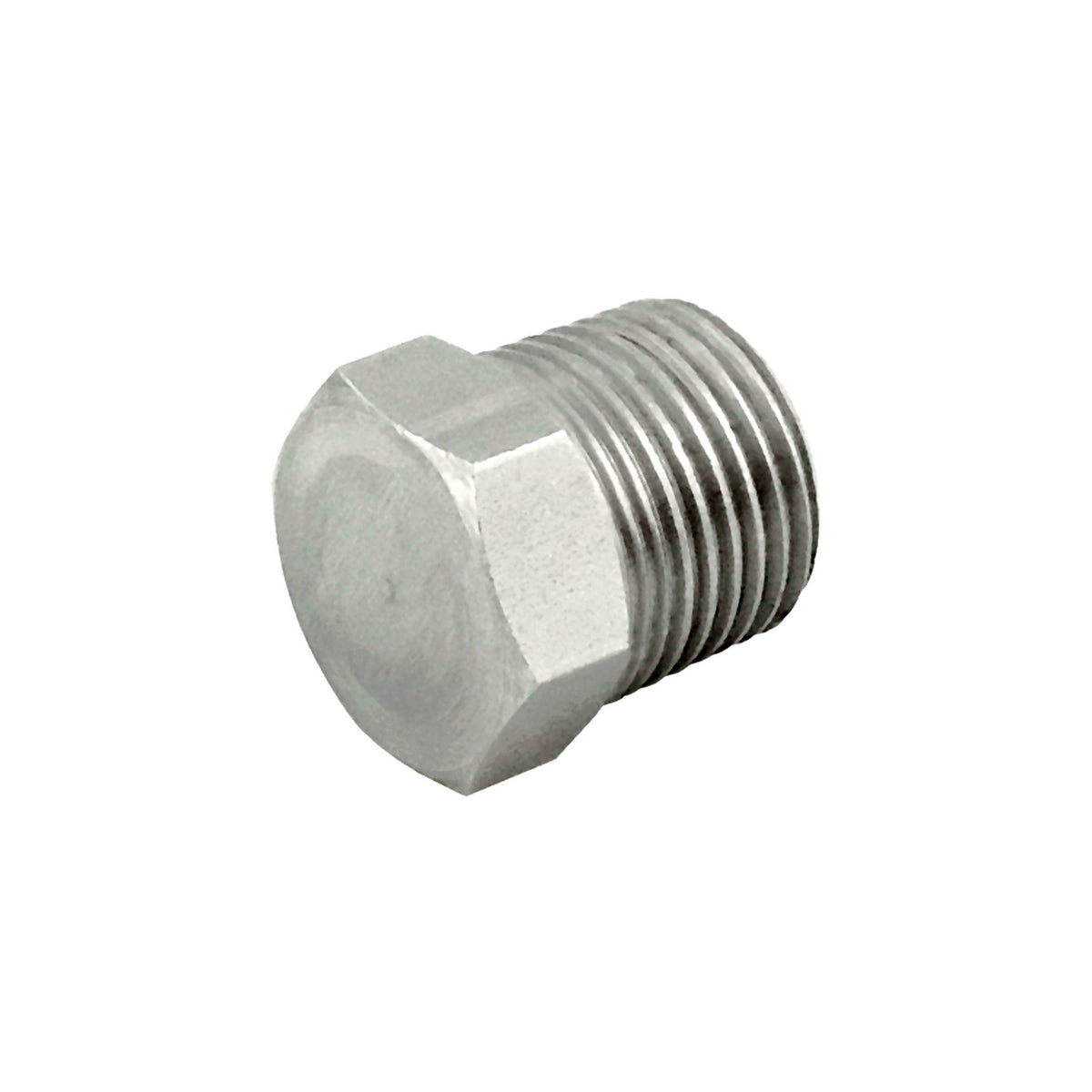 Hex Head Plug, 1/2" Male Pipe Thread 304 Stainless Steel
