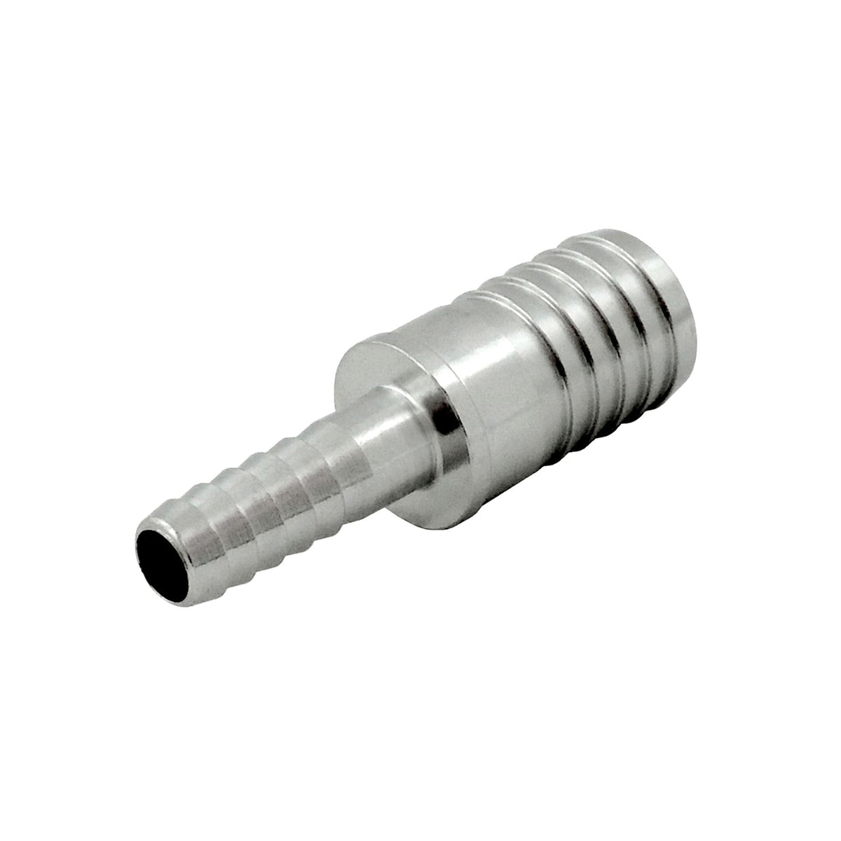 Splicer, 3/16" Barb x 3/8" Barb, 304 Stainless Steel